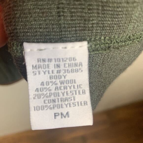 Soft Surroundings Cardigan Sweater Medium Green Long Sleeve Open Front - Picture 6 of 6